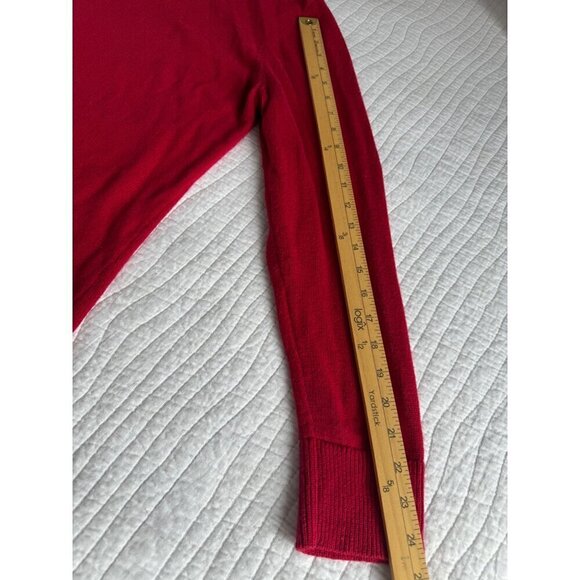 Chico's Red Cozy Career Cotton Blend Knit Turtleneck Long Pullover Sweater SZ 3 - Picture 7 of 7